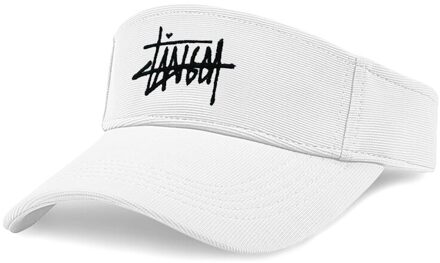 Mannen Web Celebrity Eend Tong Zonnehoed Met Lege Tennis Cap Zonnekleppen Voor Vrouwen uit-wit