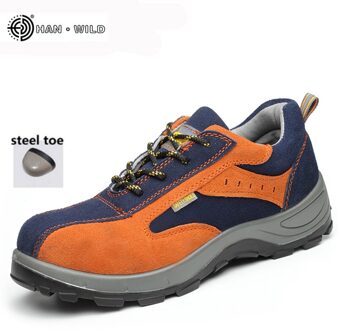 Mannen Werken Veiligheidsschoenen Lente PU Ademend Rubber Lace Laarzen mannen Labor Casual Schoen Mens Stalen Neus laarzen 5
