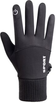 Mannen Winter Handschoenen Warm Touchscreen Handschoenen Winddicht Handschoenen Voor Mannen Handschoenen Gemaakt Van Polyester Vezels En Katoen Koude Handschoenen #40 zwart