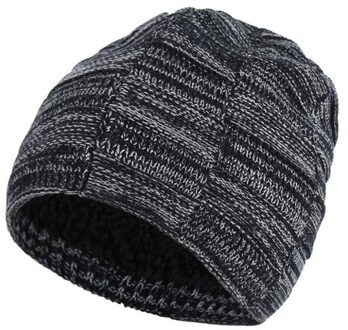 Mannen Winter Warm Beanie Hat Unisex Outdoor Wol Gebreide Man Hoed Panama Skullies Casual Katoen Hoeden Cap Donkergrijs