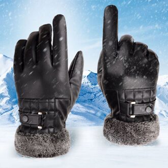 Mannen Winter Warm Motorcycle Ski Sneeuw Snowboard Warme Comfortabele Pluche Wanten Handschoenen Waterdicht Windscherm Touch Screen Handschoenen