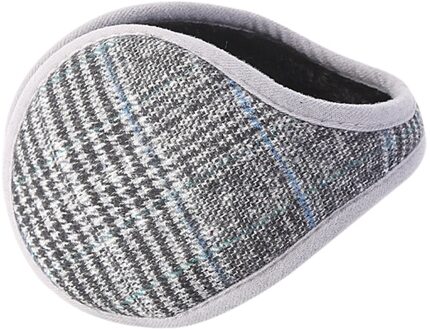 Mannen Winter Warm Oorbeschermers Pluche Oorbeschermers Leer Warme Oorbeschermers Ademend, Comfortabel En Zacht grijs