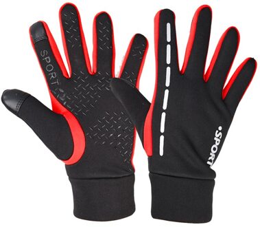 Mannen Winter Warme Handschoenen Waterdicht Winddicht Handschoenen Touchscreen Voor Fietsen Volledige Vinger Dikker Unisex Fietsen Bescherming Handschoenen Oranje / M