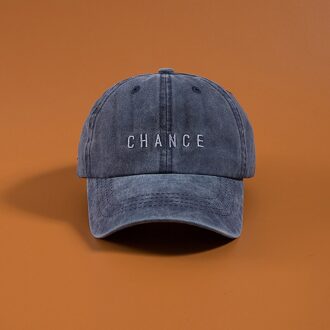 Mannen Zomer Gewassen Baseball Cap Denim Caps Napback Mannelijke Glof Hoed Basketbal Hoeden Voor Mannen Vrouwen Brief Cap Gebogen Rand hoed marine blauw