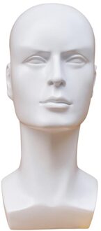 Mannequin Hoofd Man Mannequin Hoofd Model Masker Bril Hoed Pruik Display Props Display Mold Stand Model Display Rack wit