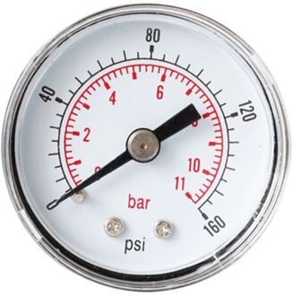 Manometer 40Mm 1/8 Bspt Achter Back 15,30,60.100,160,300 Psi & Bar Voor Lucht, gas, Water, Brandstof groen