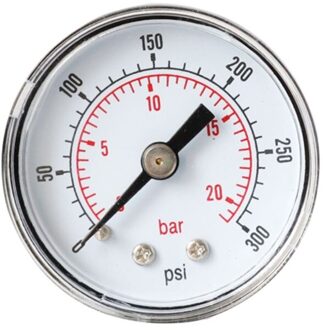 Manometer 40Mm 1/8 Bspt Achter Back 15,30,60.100,160,300 Psi & Bar Voor Lucht, gas, Water, Brandstof Oranje