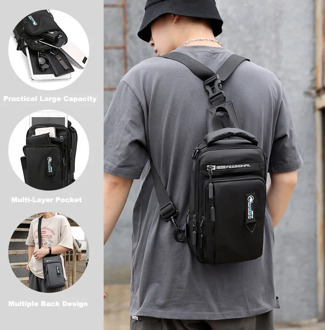 Mans Fashion ChestBags Solid 5Colors Male Shoulder Bags Nylon Waterproof Ultra-Light Phone Bag Male CrossbodyBag