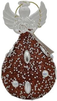 mansion atmosphere Beeld Engel Darl LED bruin 11cm