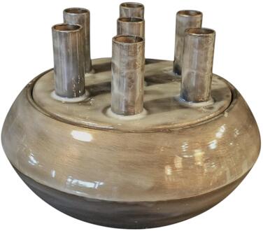 mansion atmosphere Bloemenbuisvaas Scarlett wit Ø21xH17cm