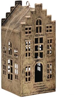 mansion atmosphere Decohanger huis antiek goud 8x8x18,5cm
