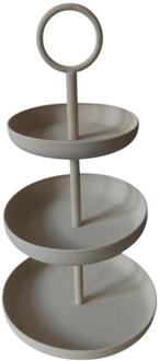 mansion atmosphere Etagere 3-laags wit 30x30x56,5cm