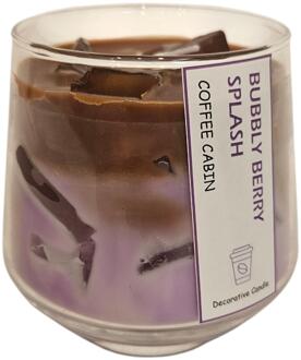 mansion atmosphere Geurkaars glas Berry splash 8,4x11,5cm paars