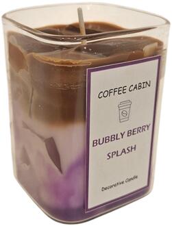 mansion atmosphere Geurkaars in glas Berry splash 6x8cm paars