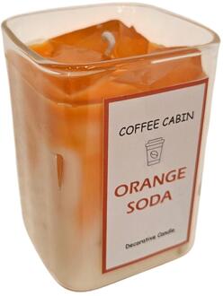 mansion atmosphere Geurkaars in glas Orange soda 6x8cm oranje