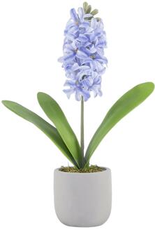 mansion atmosphere Kunstbloem hyacint blauw in pot 15xH41cm