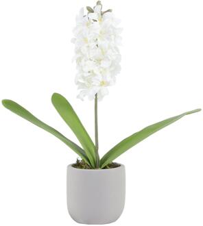 mansion atmosphere Kunstbloem hyacint wit in pot 15xH41cm