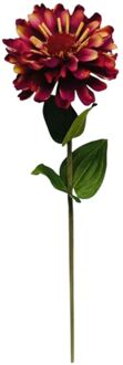 mansion atmosphere Kunstbloem Zinnia paars 58cm