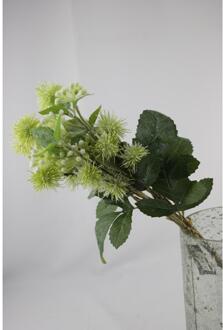 mansion atmosphere Kunstboeket scallion ball wit 3 stelen