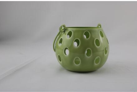 mansion atmosphere Lantaarn M groen 13x13x10cm