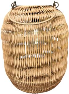 mansion atmosphere Solar Lantaarn rotan IP44 18x25,5cm bruin