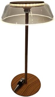 mansion atmosphere Tafellamp USB opladen Ø16,5xH33,5cm bruin