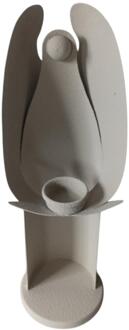 mansion atmosphere Theelichthouder Engel wit 11,5x10,5x30cm