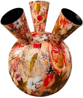 mansion atmosphere Tulpenvaas bloem oranje/goud 20x29cm