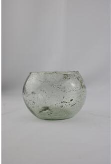 mansion atmosphere Vaas bol bubbel glas 14x14x10cm crème