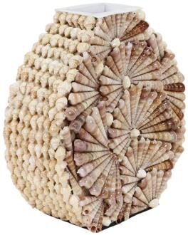 mansion atmosphere Vaas Bowman's Beach schelpen 28x31cm bruin