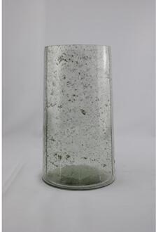 mansion atmosphere Vaas bubbel glas 16x16x27cm grijs