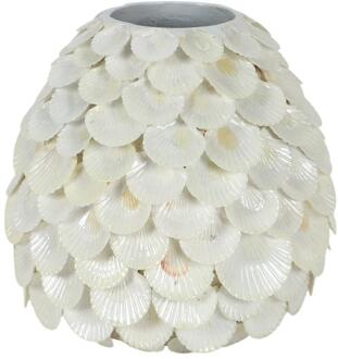 mansion atmosphere Vaas Lazy Beach Ø26xH23cm wit