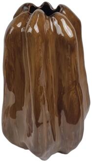 mansion atmosphere Vaas Merano keramiek 16,5x15x25,5cm bruin