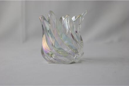 mansion atmosphere Waxinelichthouder tulp wit 9x9x9,3cm