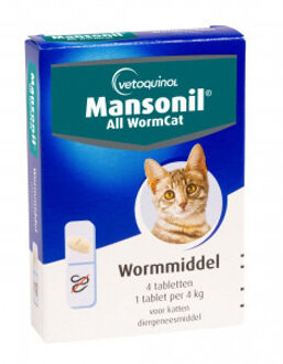 Mansonil All Worm Cat Ontworming - Kat - 2 tabletten