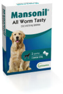 Mansonil All Worm Dog Tasty voor de hond 6 tabletten