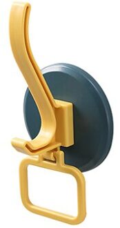 Mantel Haak Achter De Deur Zonder Ponsen Naadloze Haak Creatieve Badkamer Keuken Huishoudelijke Opslag Haak geel