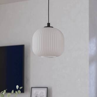 Mantunalle Hanglamp - E27 - Ø 20 cm - Zwart/Wit