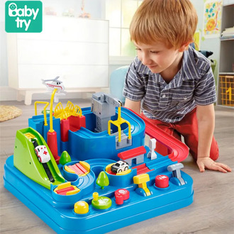 Manual Cars Adventure Track Puzzles Game Toys For Children Boys Educational Rescue Vehicles Clearance Toys Parking Lot Xmas Gift