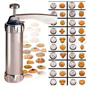 Manual Cookie Pers Postzegels Set Bakken Tools 24 In 1 Met 4 Nozzles 20 Cookie Mallen Biscuit Maker Cake decorating Extruder