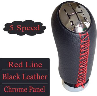 Manual Pookknop Headball Voor Renault Megane 2 MK2 Ii Grandtour Ii 2002 Gaiter Boot Cover lever Stick Case Kraag rood-B-chroom