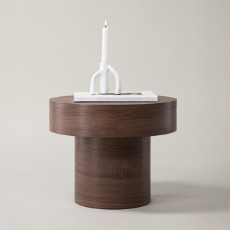 Manuel houten bijzettafel bruin - Ø 50 cm