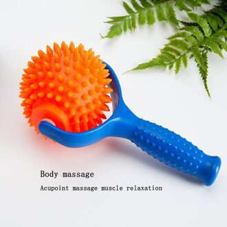 Manuele Massage Bal Body Nek Massager Portable Rolling Massage Pijn Vermoeidheid Relief Relax Gezondheidszorg Massage Wiel oranje