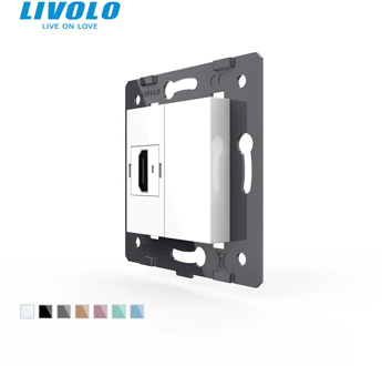 Manufacturer, Livolo White Plastic Materials, 45mm*22mm, EU Standard, Function Key For HDMI Socket,VL-C7-1HD-11 (4 Colors)