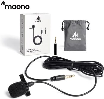 Maono Lavalier Microfoon Handsfree Condensator Microfoon Clip Op Vocale Opname Revers Mic Wired Studio Microfoon Voor Dslr Cam