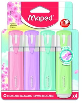 Maped Office MAPED 4 Assorted Pastel Markeerstiften