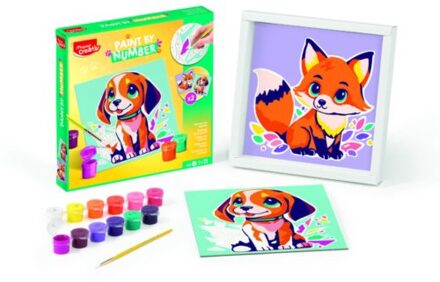 Maped schilderen op nummer color experiences, hond en vos