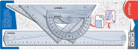 Maped Tekenset Maped 4delig 300mm voor rechtshandigen transparant