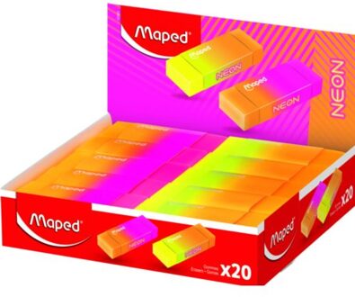 Maped tweekleurige gum neon