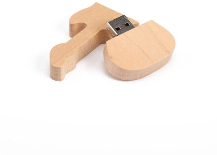 Maple Hout Flash Drive Gitaar Vormige Usb Pen Drive Mini Draagbare Externe Memory Stick Voor Laptops Pc Notebook